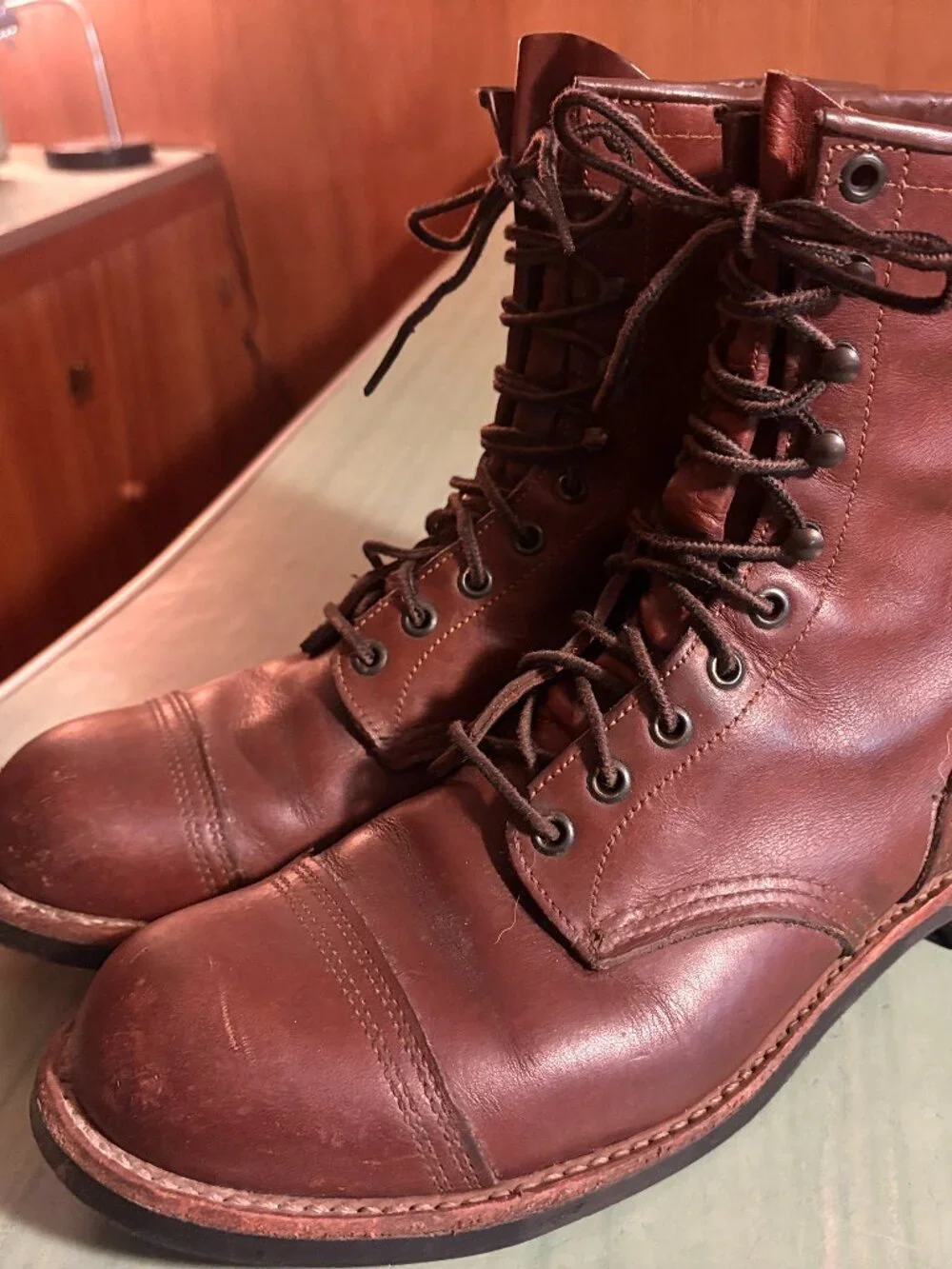 Mens Red Wing Indian Motorcycles Iron Ranger 4313 Cap Toe Boots Size 10 D